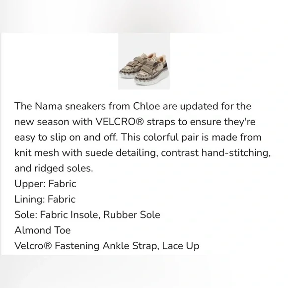 Chloe Nama Slip-On Sneakers Size 40 - Picture 6 of 16